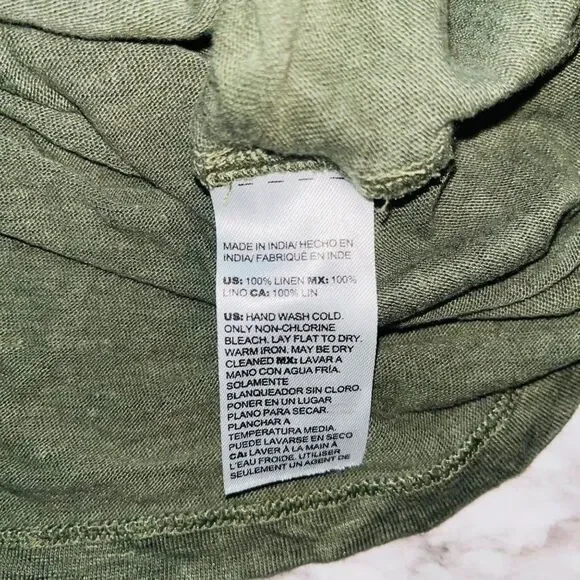 Chico's | Sleeveless Linen Utility Tank Top | Green | Womens | 1/M - Picture 5 of 6